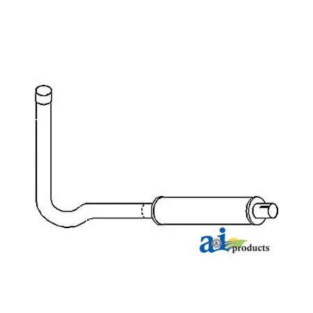 A & I Products Vertical Muffler & Pipe Assembly 37" x22" x3.5" A-FD2110